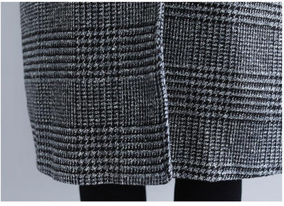 Women Plus Sizes Woolen Winter Coat-STYLEGOING