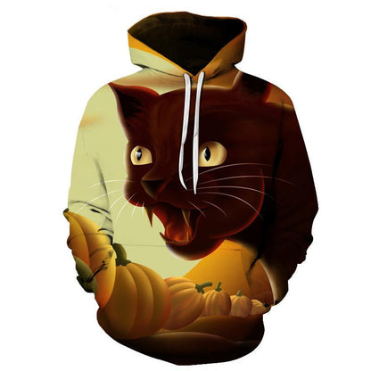 Lovely 3D Pumpkin Halloween Pullover Hoodies-STYLEGOING