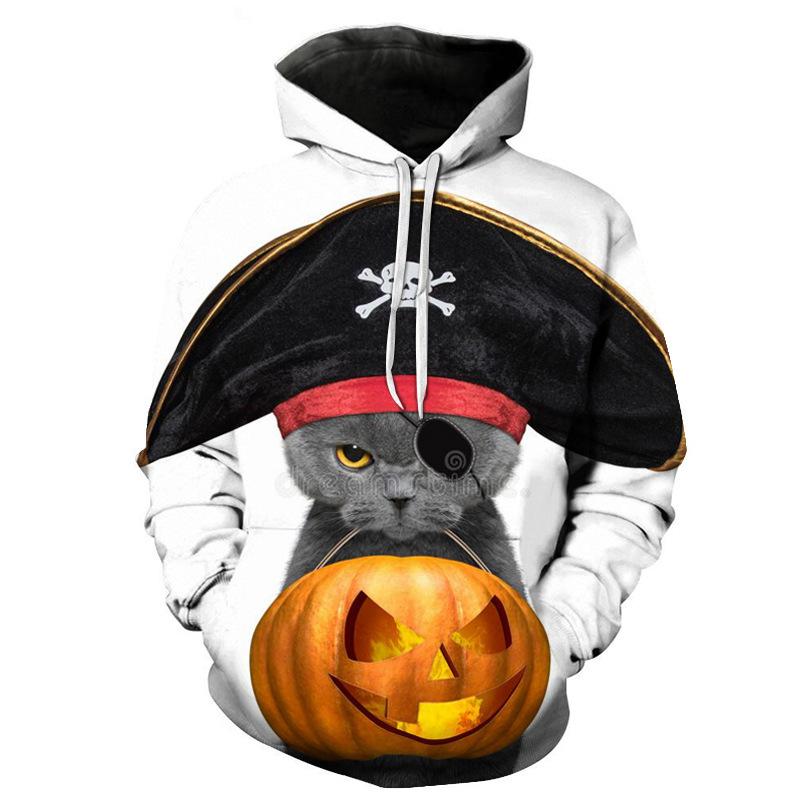 Lovely 3D Pumpkin Halloween Pullover Hoodies-STYLEGOING