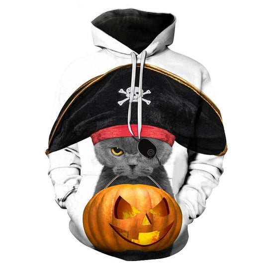 Lovely 3D Pumpkin Halloween Pullover Hoodies-STYLEGOING