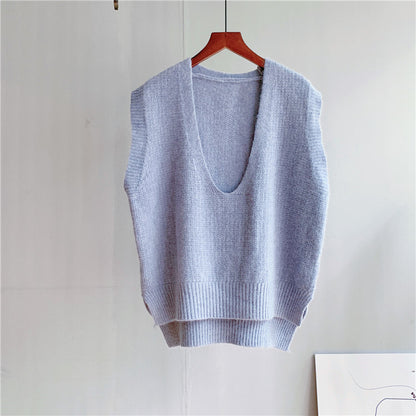 Casual Women V Neck Knitting Vest