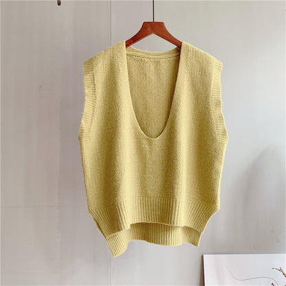 Casual Women V Neck Knitting Vest