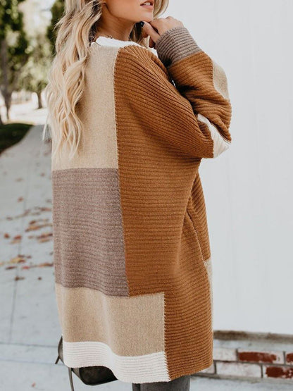 Women Colorful Knitted Cardigan Outerwear