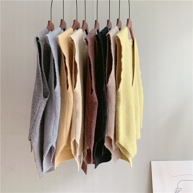 Casual Women V Neck Knitting Vest