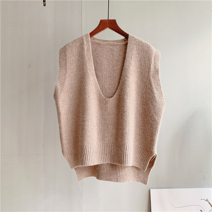 Casual Women V Neck Knitting Vest