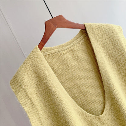 Casual Women V Neck Knitting Vest