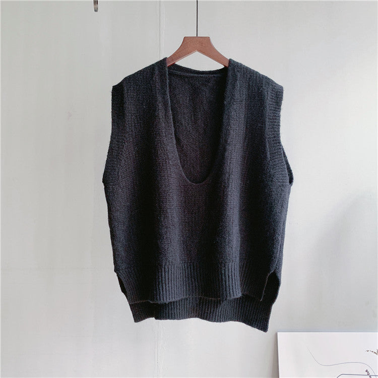 Casual Women V Neck Knitting Vest