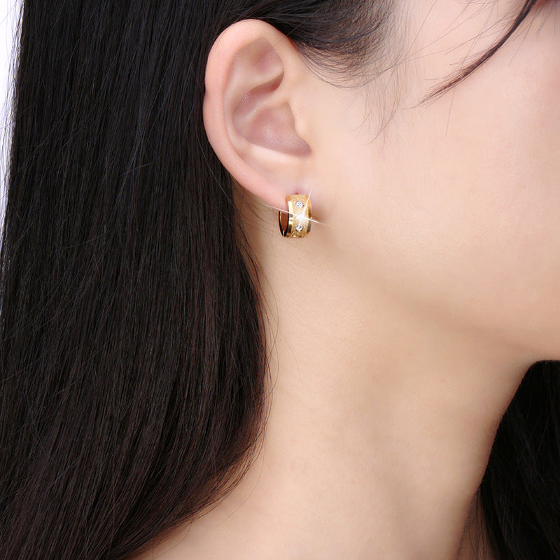 Stainless Steel Women Hook Earrings