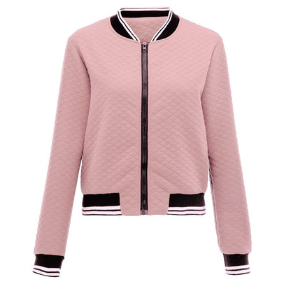 Women Fashion Baseball Short Overcoat-STYLEGOING