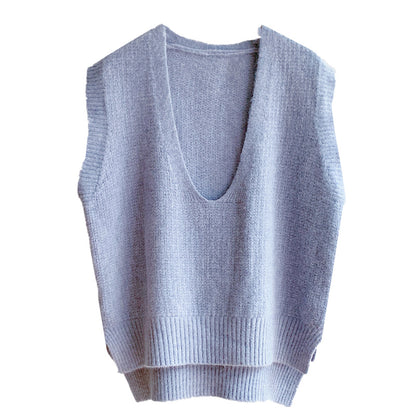 Casual Women V Neck Knitting Vest