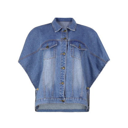 Casual Women Irregular Denim Vest