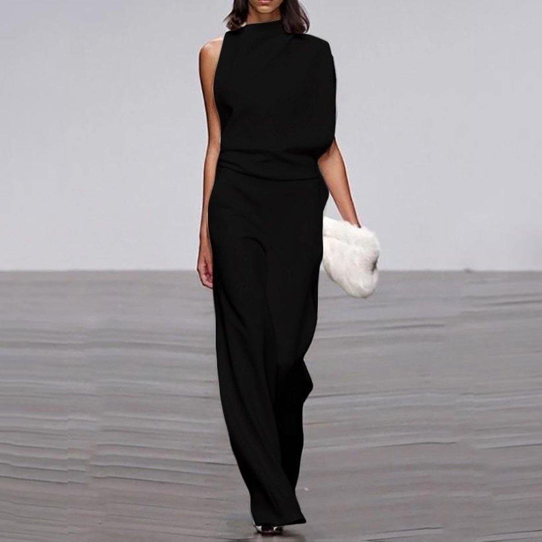 Women One Shoudler Casual Jumpsuits-STYLEGOING