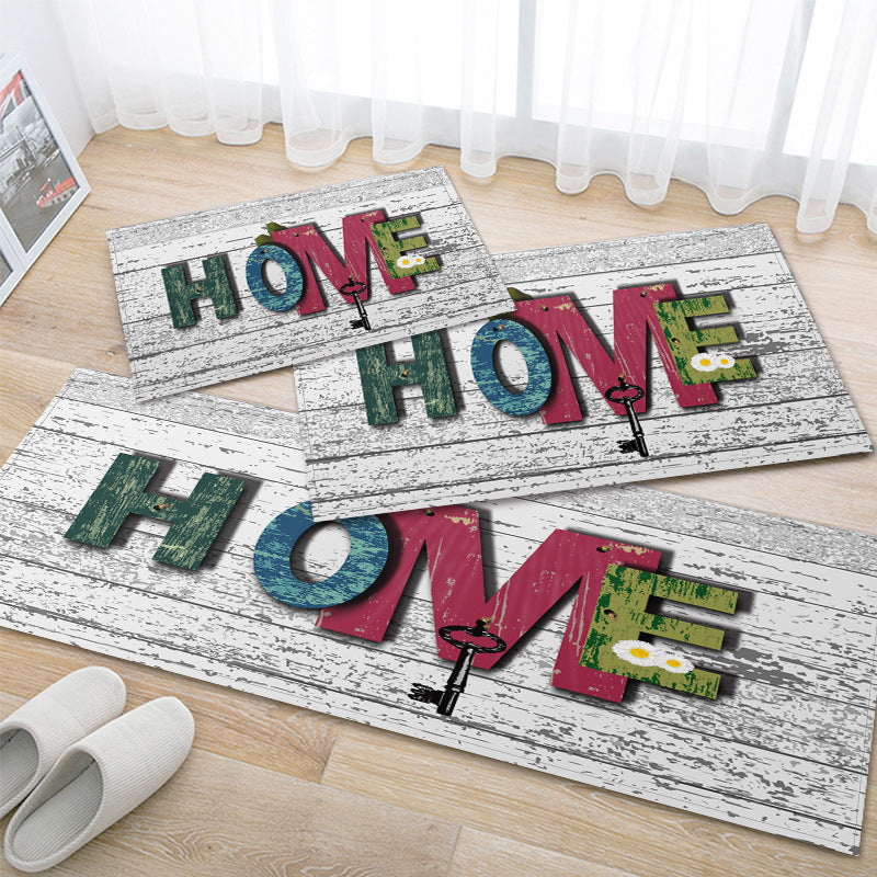 Home Wooden Design Non Slip Bathroom Kitchen Door Mats