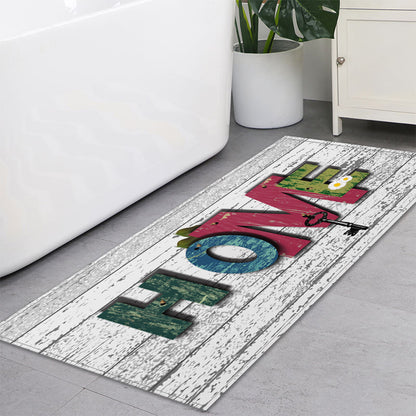 Home Wooden Design Non Slip Bathroom Kitchen Door Mats