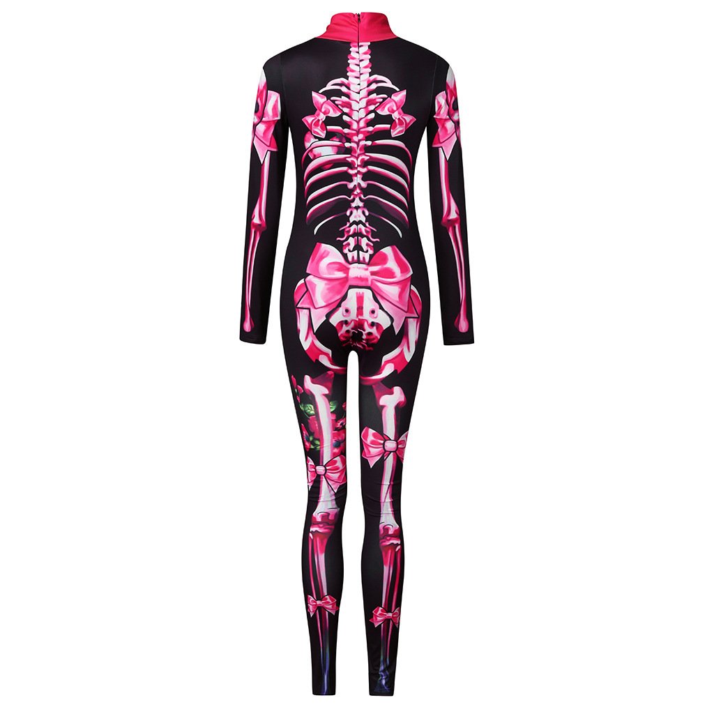 Holloween Horrible Skeleton Jumpsuit for Adult&kids-STYLEGOING