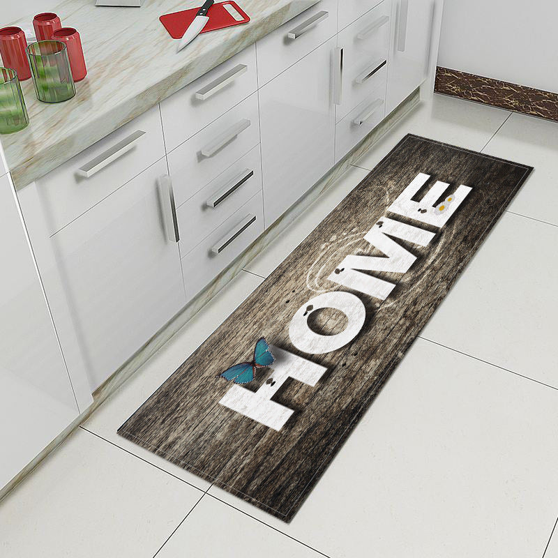 Home Wooden Design Non Slip Bathroom Kitchen Door Mats