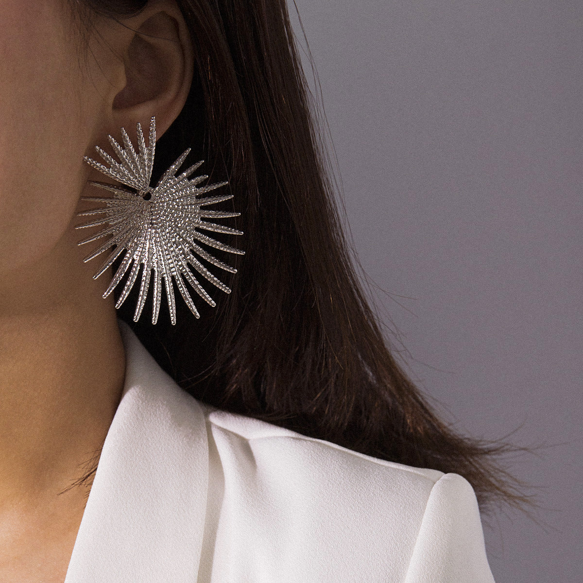 Women Sweethear Geometry Pattern Earrings
