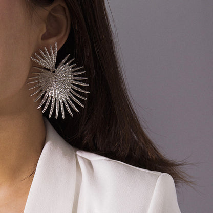 Women Sweethear Geometry Pattern Earrings