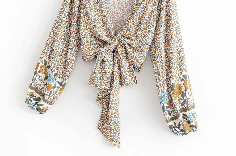 Women Bohemia Bottom Lace Top Blouses-STYLEGOING