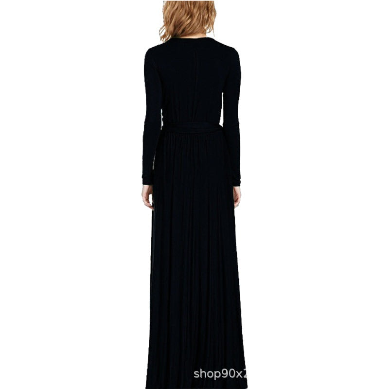 Sexy Deep V Neck Long Party Dresses