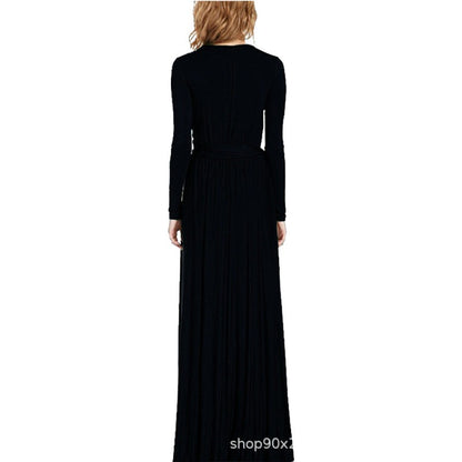 Sexy Deep V Neck Long Party Dresses