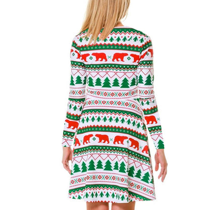 Winter Christmas Style Long Sleeves Dresses-STYLEGOING