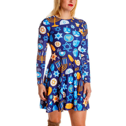 Winter Christmas Style Long Sleeves Dresses-STYLEGOING
