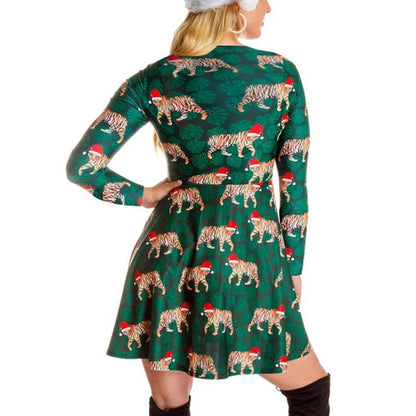 Winter Christmas Style Long Sleeves Dresses-STYLEGOING