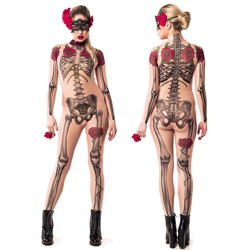 Holloween Horrible Human Skeleton Cosplay Jumpsuits-STYLEGOING
