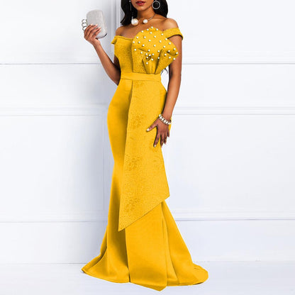 Sexy Off The Shoulder Lace Jewelry Bodycon Party Dresses-STYLEGOING