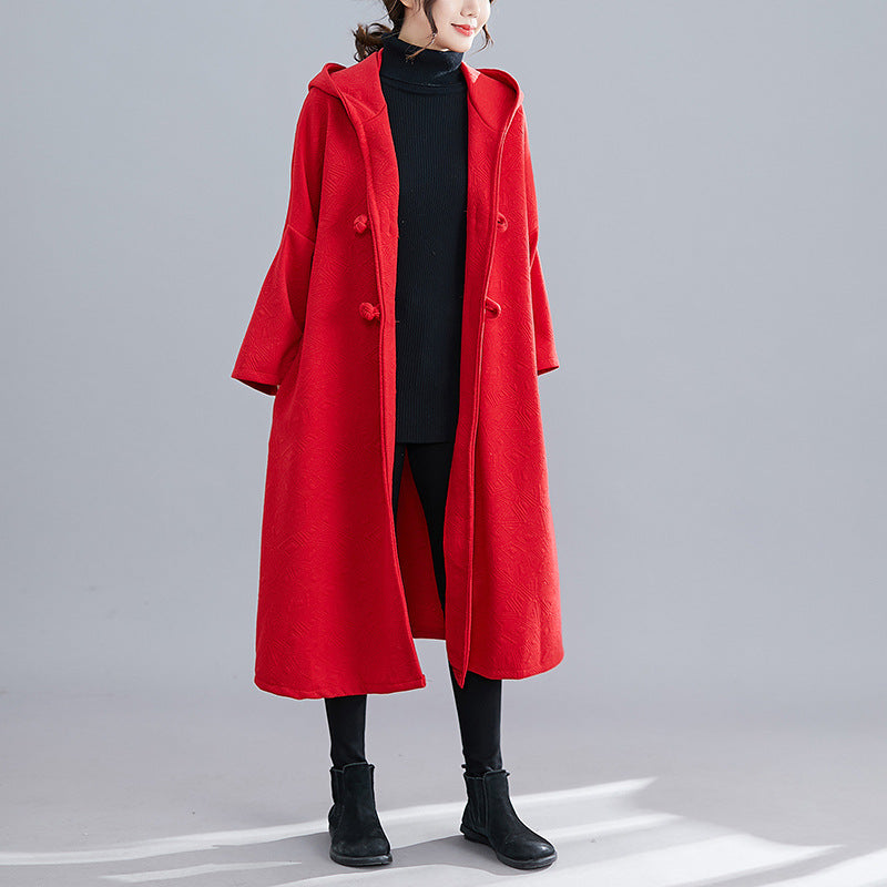 Vintage Plus Sizes Long Overcoat