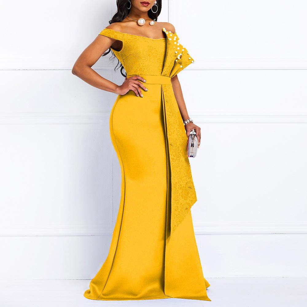 Sexy Off The Shoulder Lace Jewelry Bodycon Party Dresses-STYLEGOING
