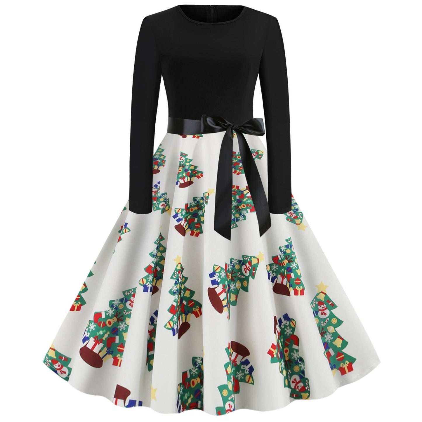 Merry Christmas Women Long Sleeves Winter Dresses-STYLEGOING
