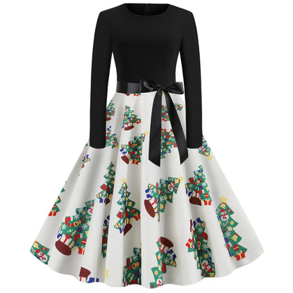 Merry Christmas Women Long Sleeves Winter Dresses-STYLEGOING
