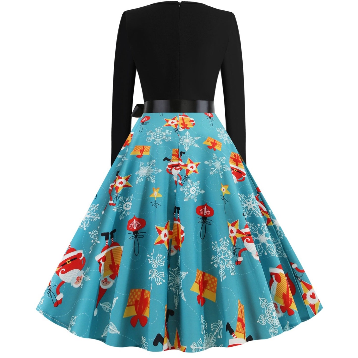 Merry Christmas Women Long Sleeves Winter Dresses-STYLEGOING