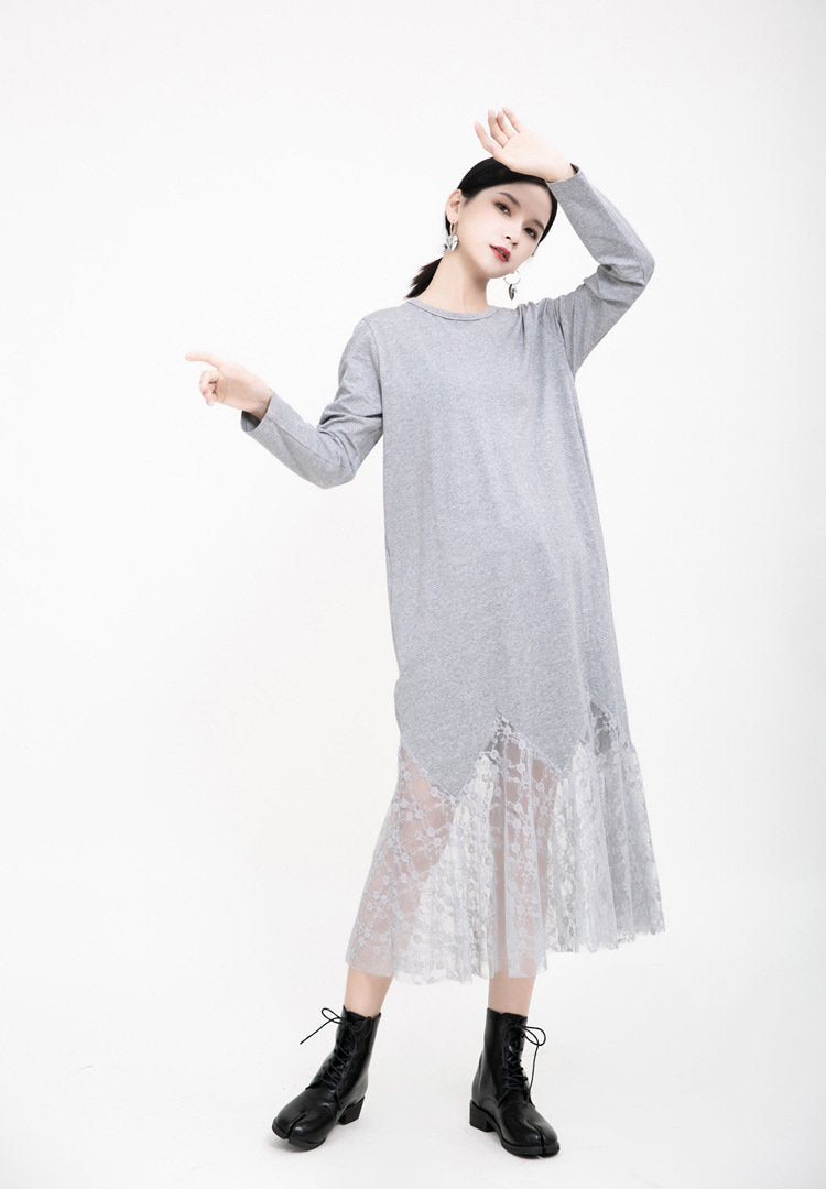 Women Angel Wings Lace Long Dresses