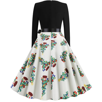 Merry Christmas Women Long Sleeves Winter Dresses-STYLEGOING
