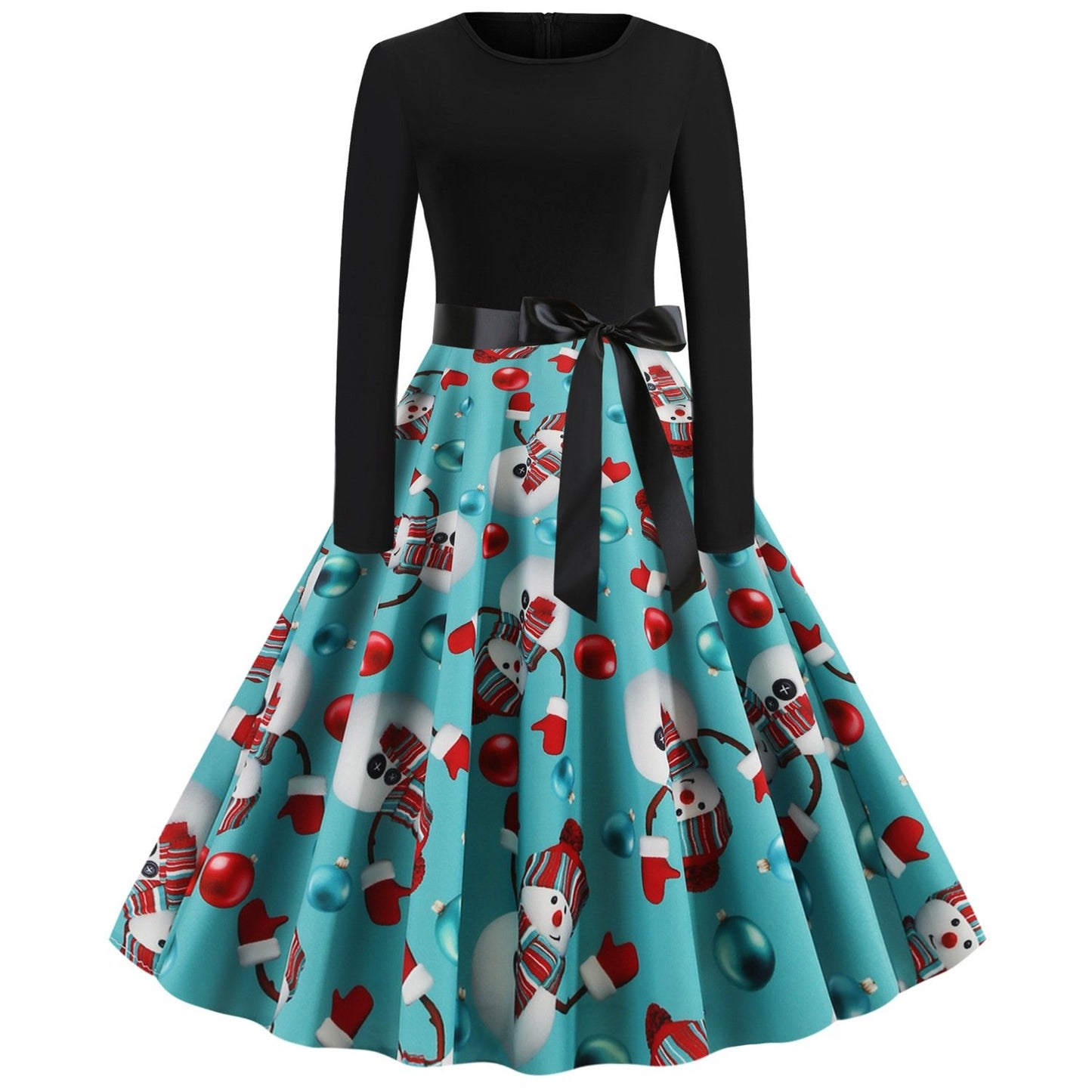 Merry Christmas Women Long Sleeves Winter Dresses-STYLEGOING