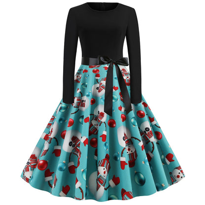 Merry Christmas Women Long Sleeves Winter Dresses-STYLEGOING