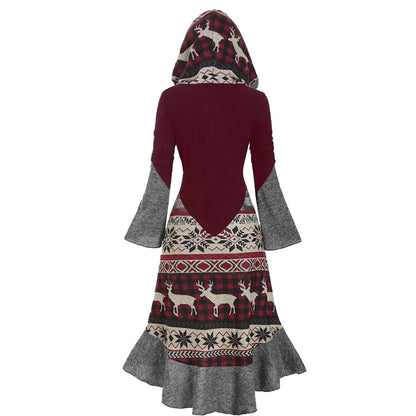 Vintage Christmas Long Sleeves Shirt Dresses