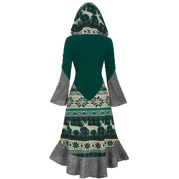 Vintage Christmas Long Sleeves Shirt Dresses