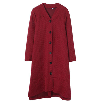 Women Plus Size Winter Knitting Overcoat-STYLEGOING