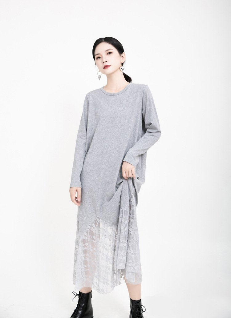 Women Angel Wings Lace Long Dresses