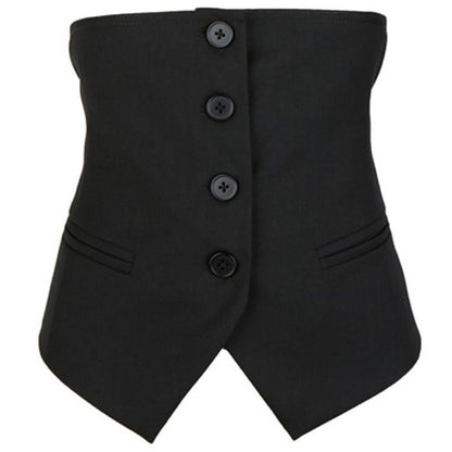 Fashion Adjustable Black Vest Matching Shirts