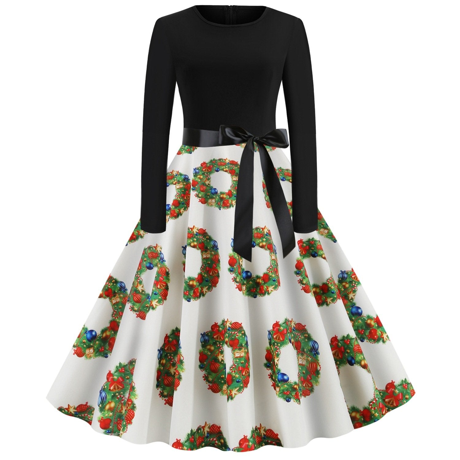 Merry Christmas Women Long Sleeves Winter Dresses-STYLEGOING