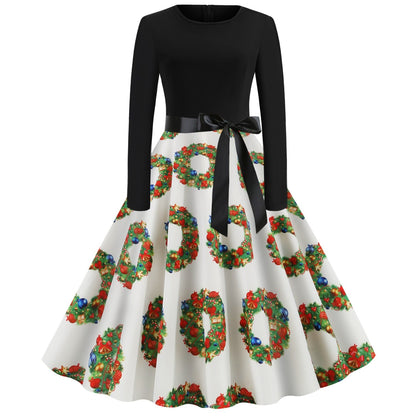 Merry Christmas Women Long Sleeves Winter Dresses-STYLEGOING