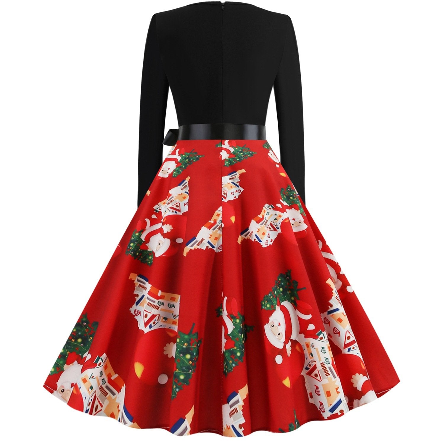 Merry Christmas Women Long Sleeves Winter Dresses-STYLEGOING