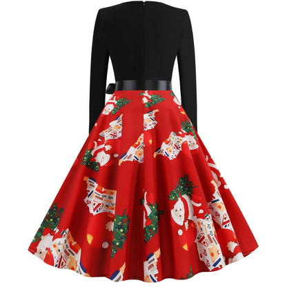 Merry Christmas Women Long Sleeves Winter Dresses-STYLEGOING