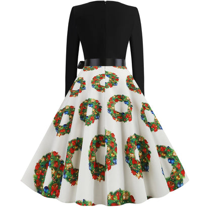Merry Christmas Women Long Sleeves Winter Dresses-STYLEGOING