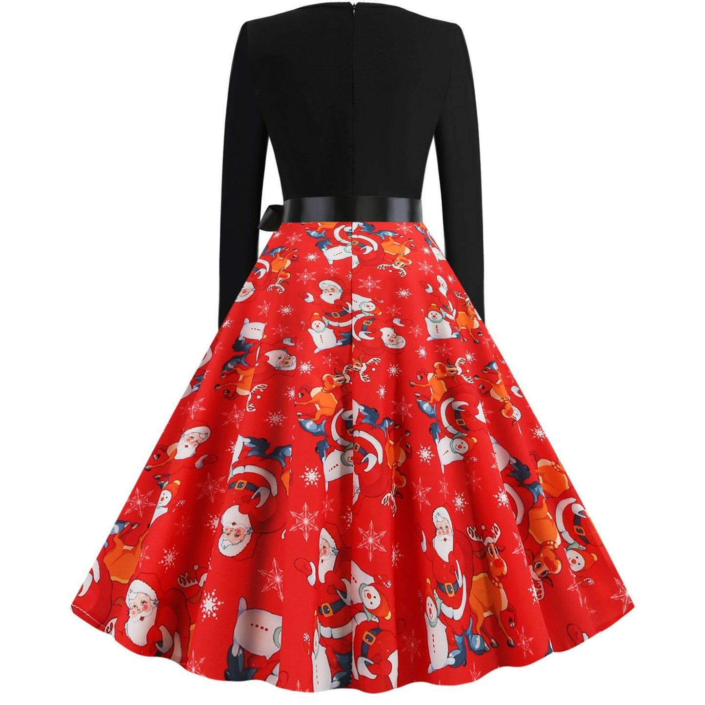 Merry Christmas Women Long Sleeves Winter Dresses-STYLEGOING